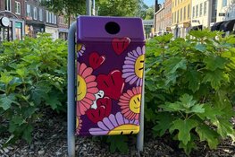 Kunst op een afvalbak!