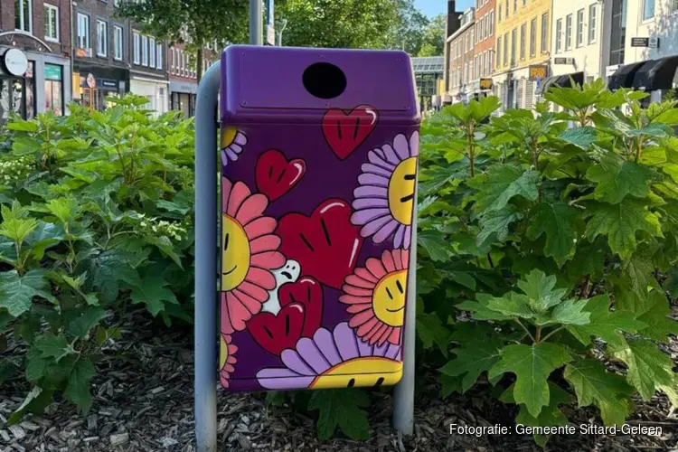 Kunst op een afvalbak!